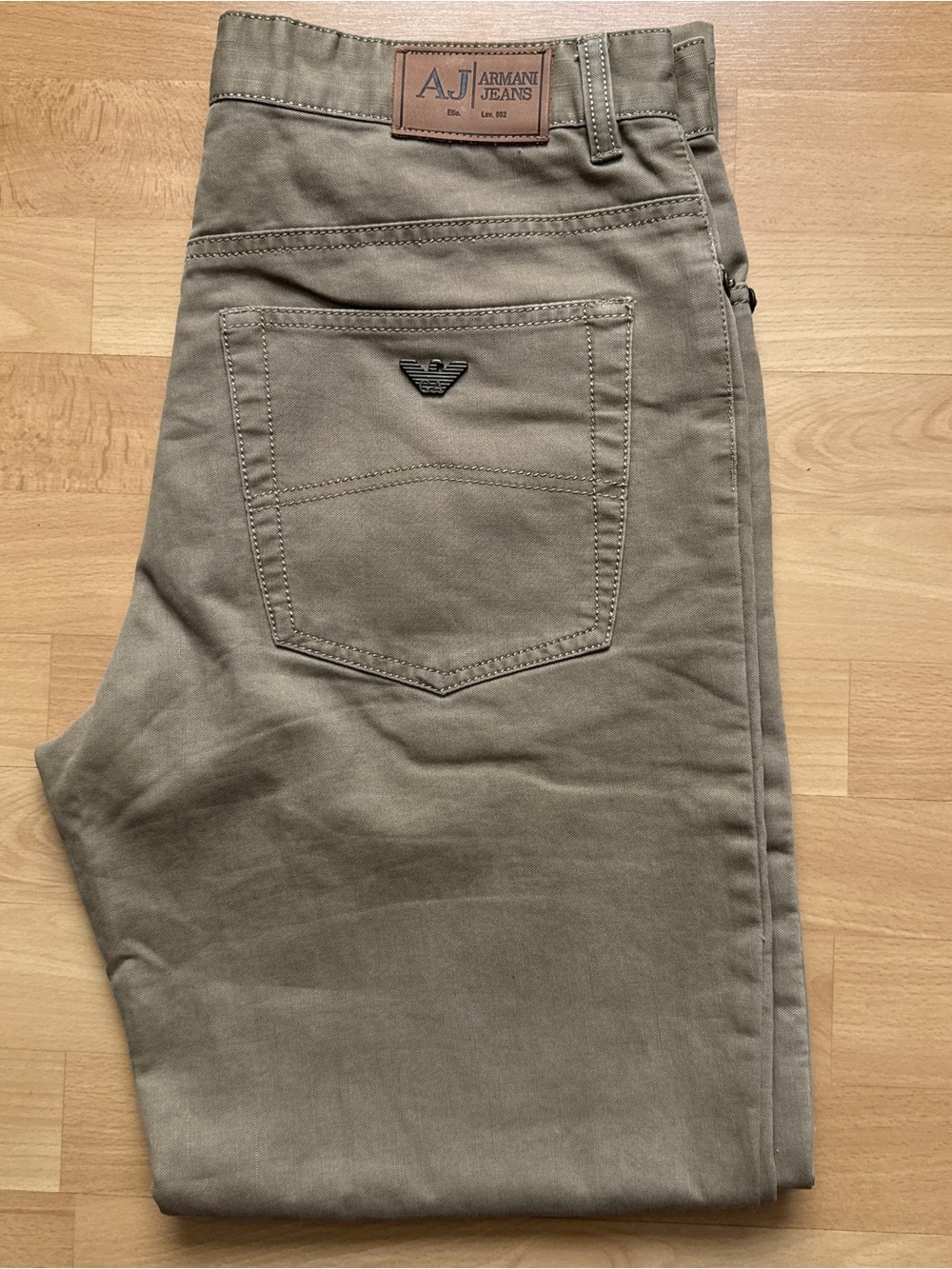 Armani Jeans Men's Khaki Straight Fit Pants Size 33x29